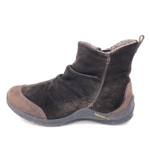 Merrell Freisa Slouch Brown Suede Ankle Boots 9.5